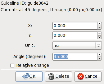 Guide line dialog.