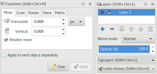 Floating dock with two dialogs.