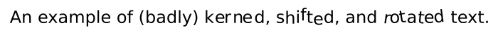 Text showing individual character manipulation.