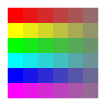 A P1 symmetry tiling with a change in color.