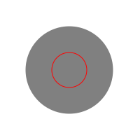 Firefox's rendering of the circle. It appears solid.